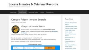 Oregon State Inmate Search